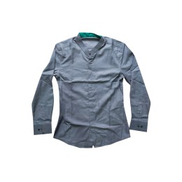 設計V領女裝恤衫    訂製撞色領修腰恤衫   公司制服   團隊制服   恤衫專門店  英皇戲院  R383 設計V領女裝恤衫    訂製撞色領修腰恤衫   公司制服   團隊制服   恤衫專門店  英皇戲院  R383